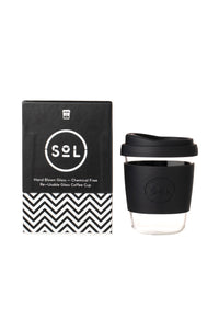 Sol Reusable Cup 12oz Basalt Black, Sol, keep cup, reusable coffee cup, ohnatural, waste free home, the natural co, frank green, yeti