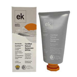 Earth's Kitchen sunscreen, earths kitchen, natural sunscreen, natural suncream, SPF50, reef safe, nature baby, healthpost, little reef & friends, oh natural
