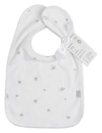 Organic Cotton Bib Set - Grey Star
