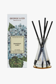 George & Edi reed diffuser, fresh home fragrance, natural home fragrance, NZ made, Ecoya, Wanaka